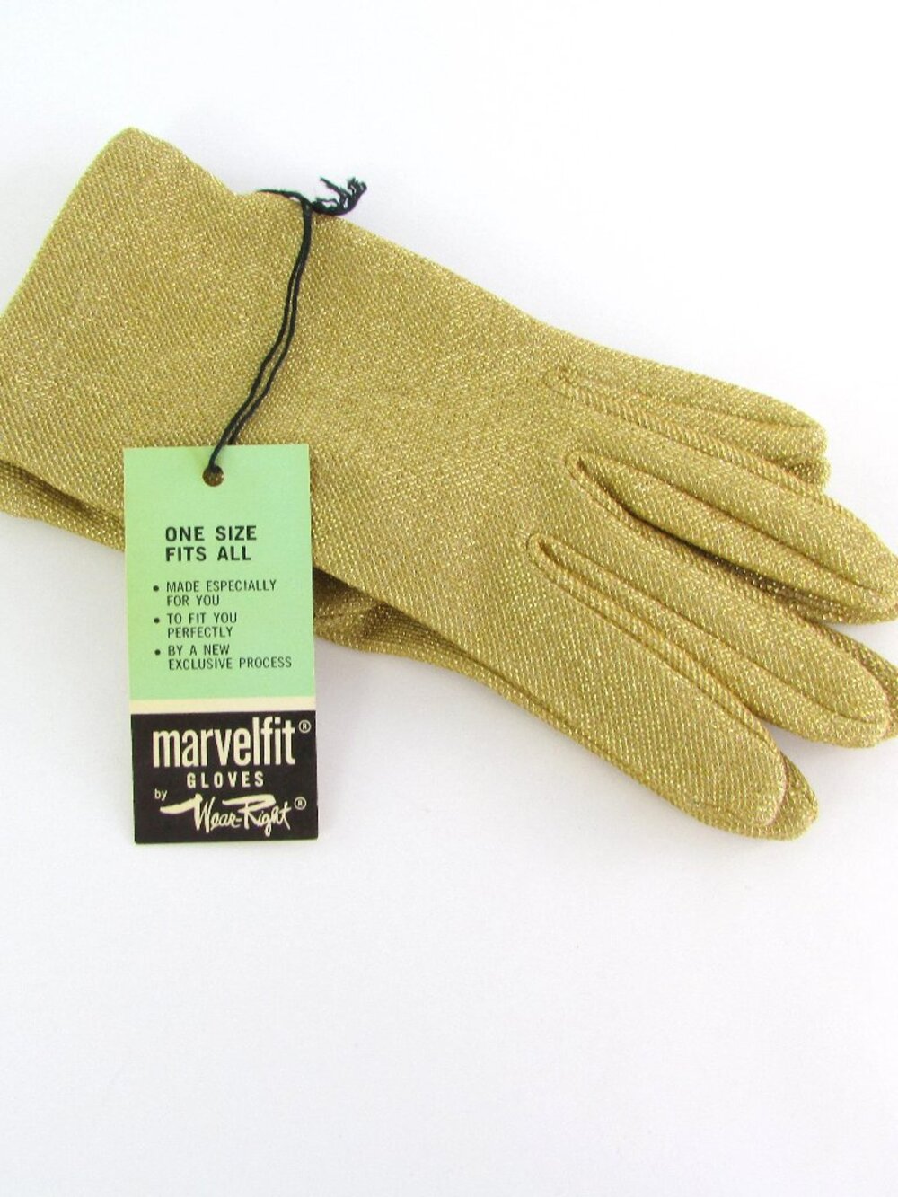 Vintage 1950s Gold Gloves - Deadstock Formal Evening Gloves One Size Fits Most